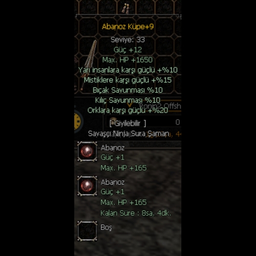  +9 ABANOZ KÜPE 2